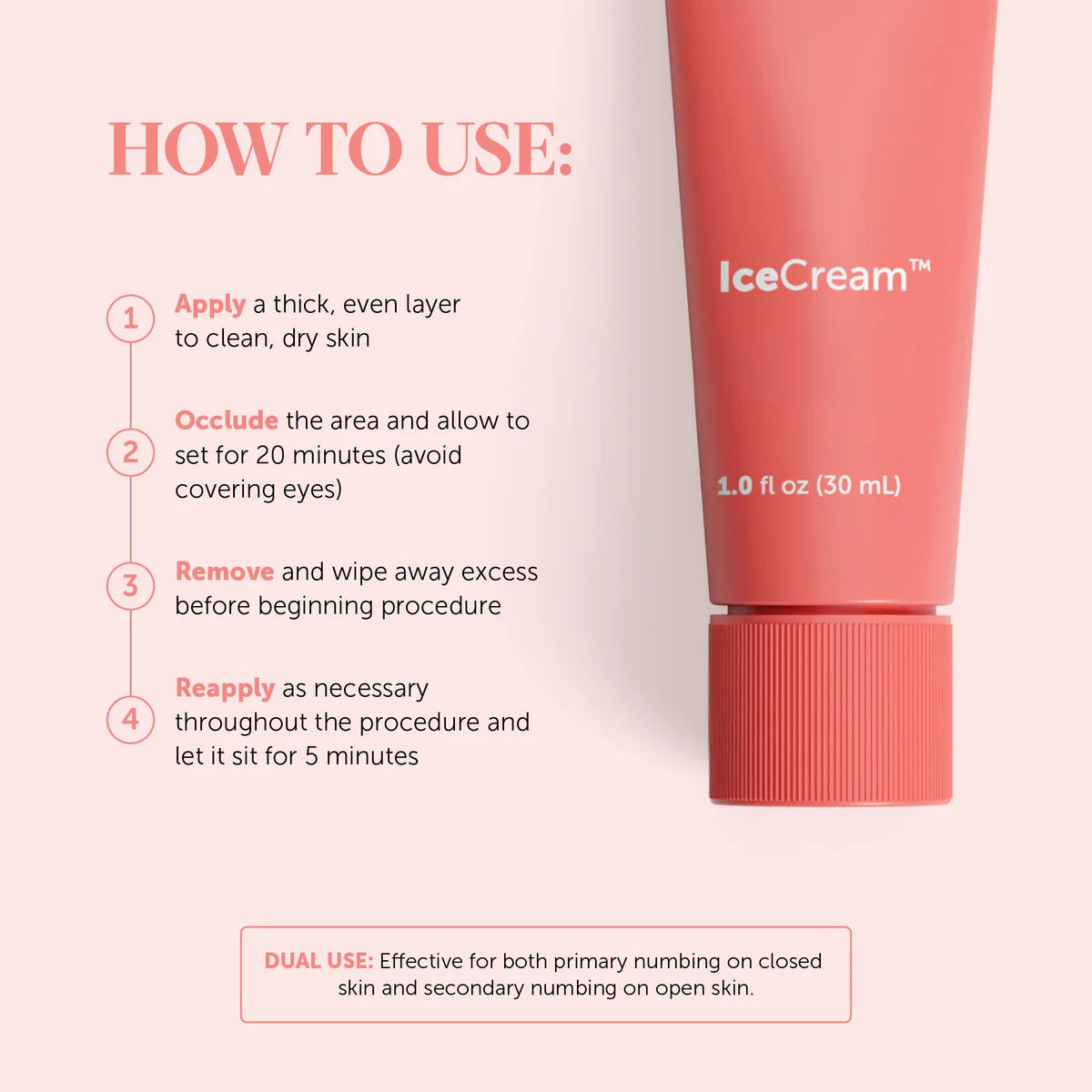 Tina Davies IceCream™ Topical Anesthetic — 1oz Tube