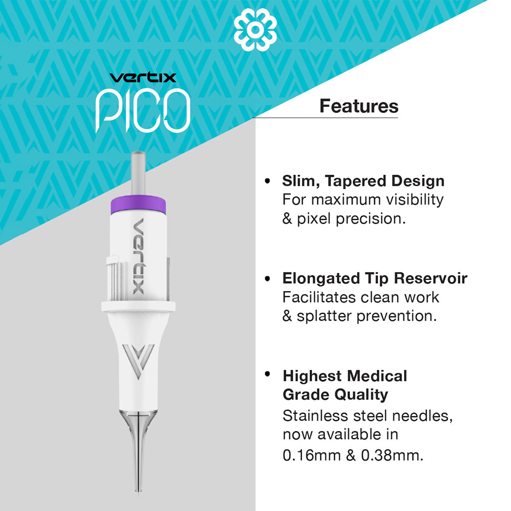 Vertix Pico Needle/Cartridge Box - (20PCS)