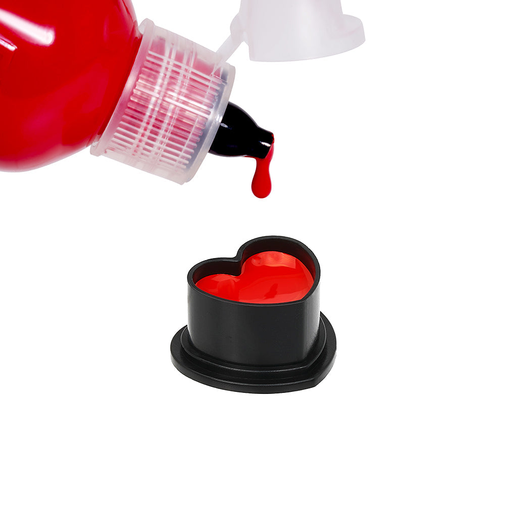 Heart-Shaped Silicone Ink Cups – (200PCS)